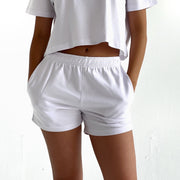 White Cut-Off Shorts
