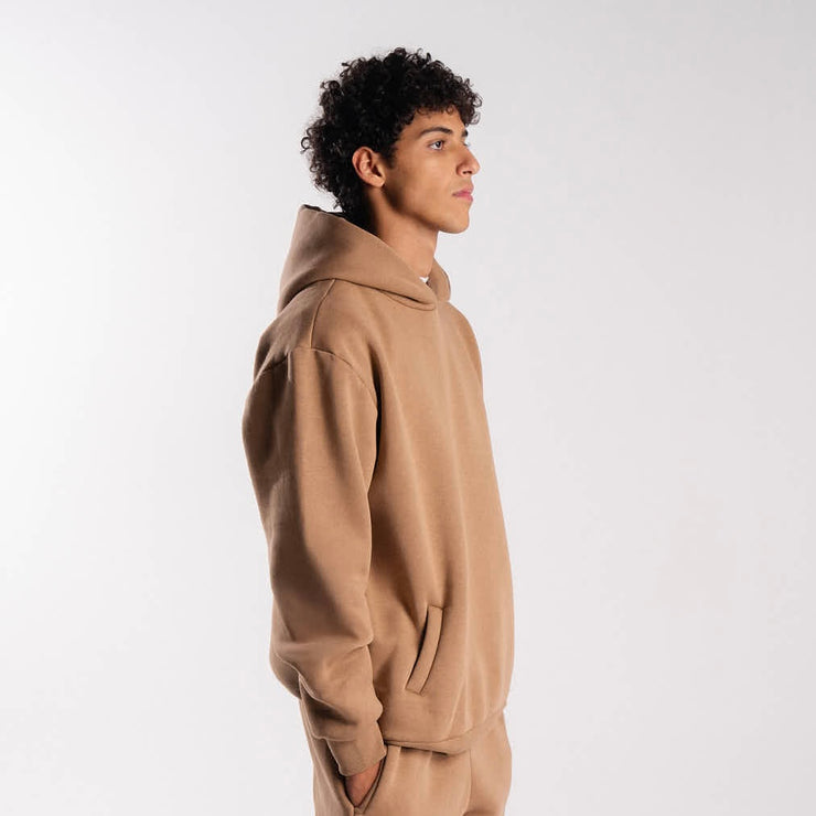 Brown Plain Hoodie