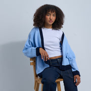 Blue/Black Women's Knit Cardigan