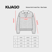 Brown Women's Knit V-neck