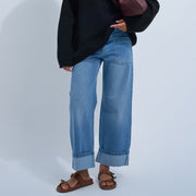 Light Blue Women's Jeans with Pockets