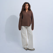 Beige Women's Wavy Jeans