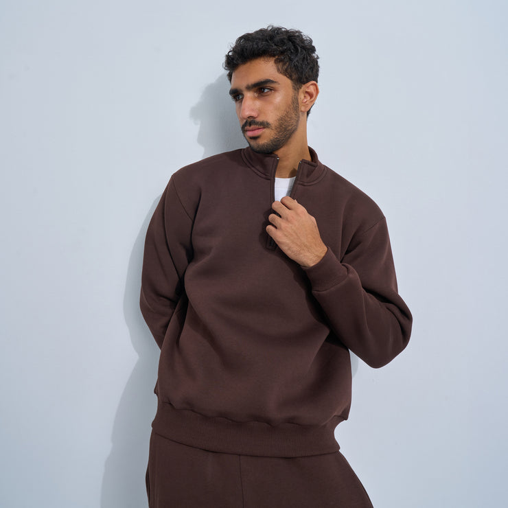 Brown Quarter-Zip