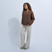 Beige Women's Wavy Jeans