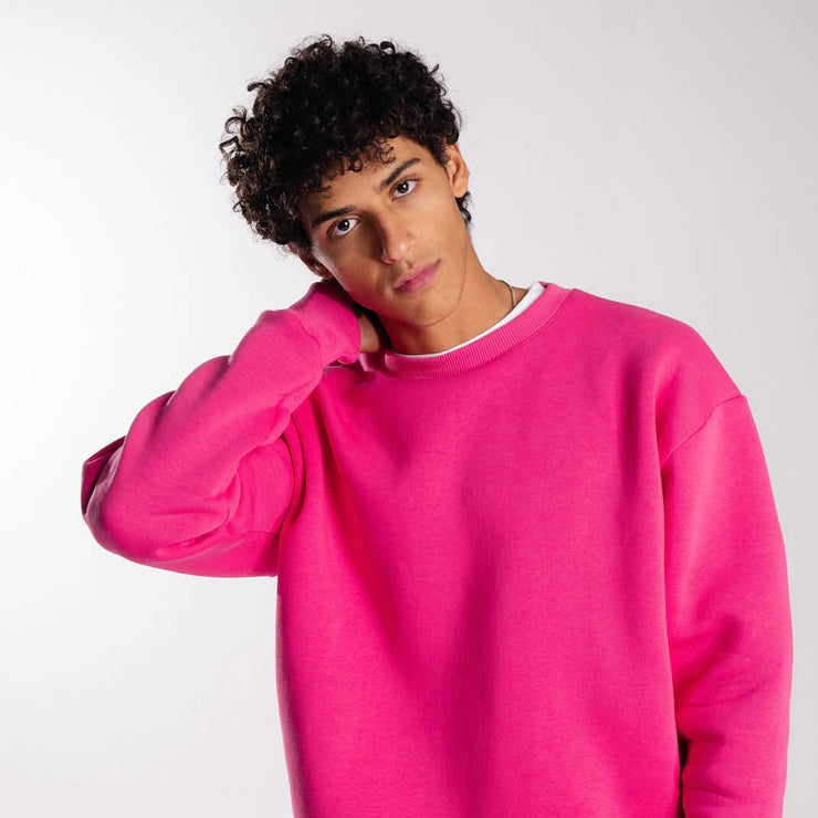 Fuchsia Plain Crewneck