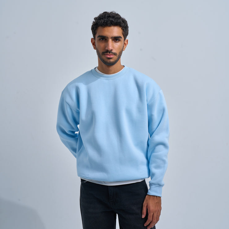 Sky Blue Plain Crewneck