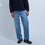 Blue Men's Wide-leg Jeans