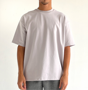 Grey Plain Oversized T-Shirt