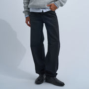 Black Men's Wide-leg Jeans