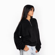 Black Knit Zip-up