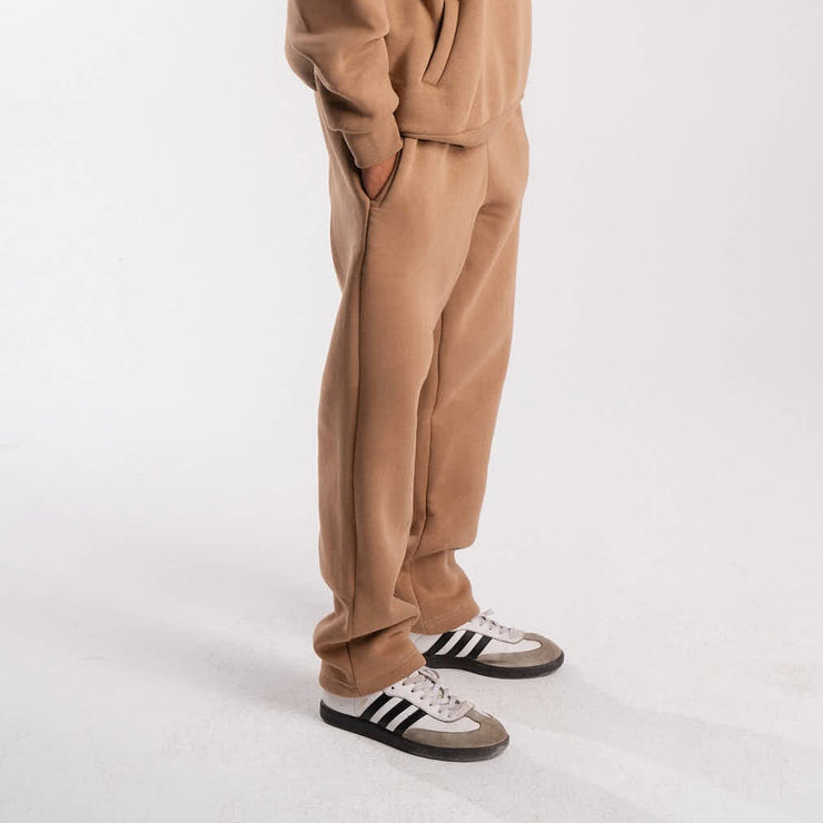 Brown Straight Leg Sweatpants