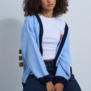Blue/Black Women's Knit Cardigan