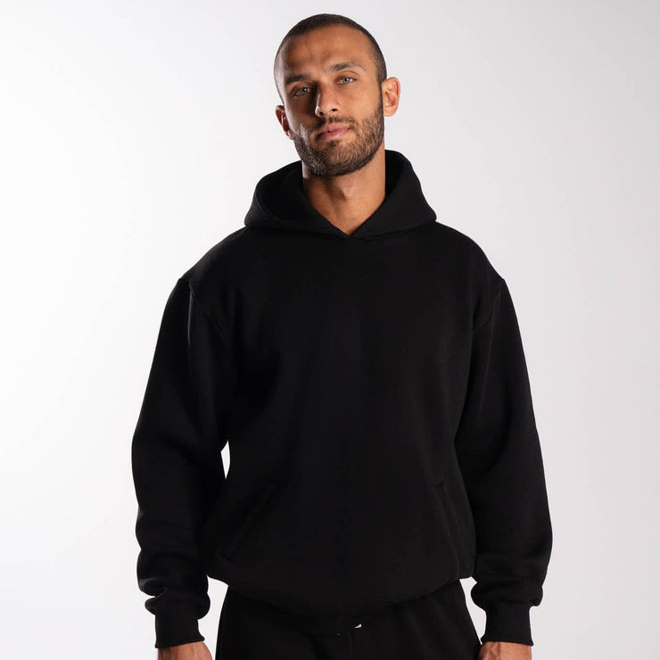 Black Plain Hoodie