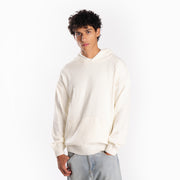 Cream Knit Hoodie "RESPECT"