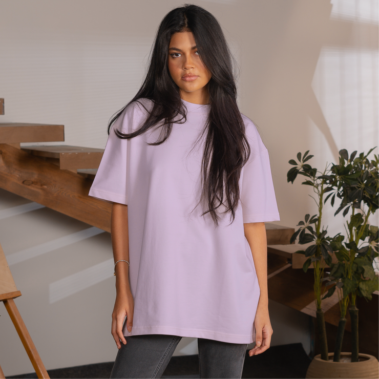 Lavender Plain Oversized T-Shirt