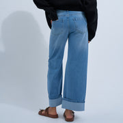 Light Blue Women's Jeans with Pockets