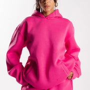 Fuchsia Plain Hoodie