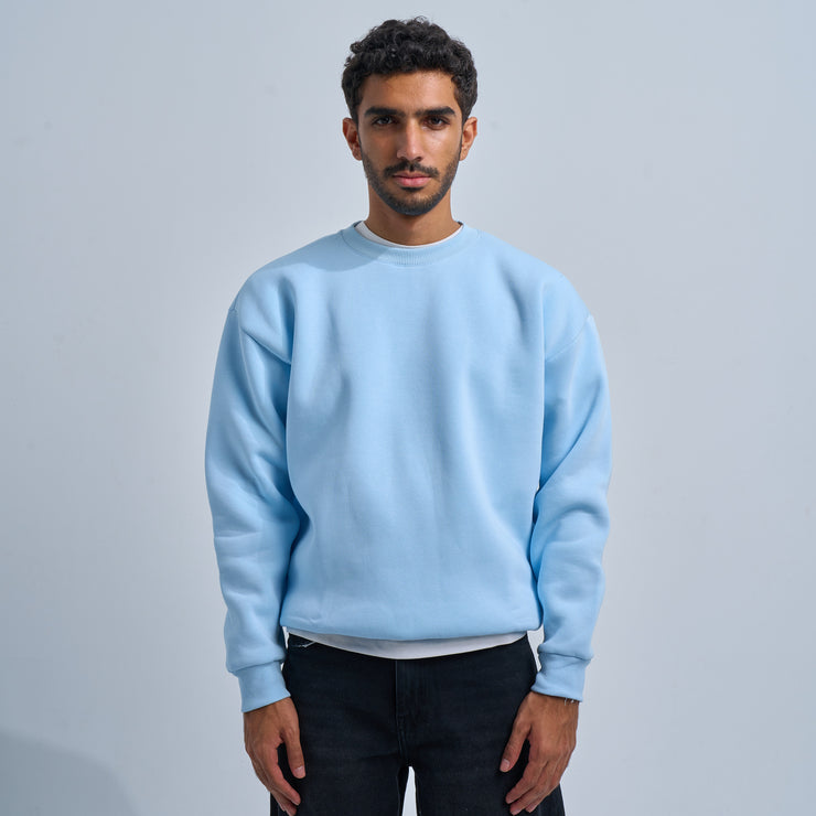 Sky Blue Plain Crewneck
