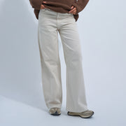 Beige Women's Wavy Jeans