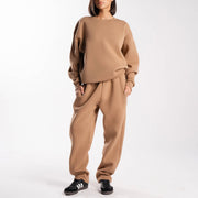 Brown Straight Leg Sweatpants