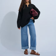 Light Blue Women's Jeans with Pockets