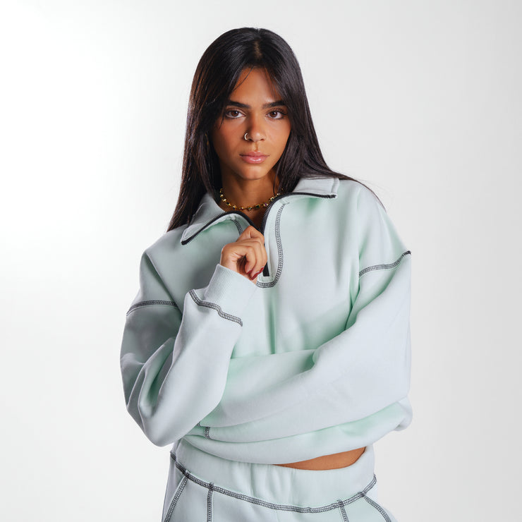 Mint Stitched Sweater