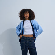 Dark Blue Women's Jeans with Pockets