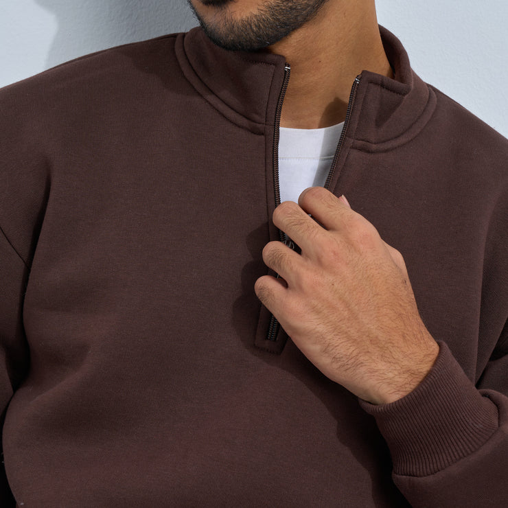 Brown Quarter-Zip
