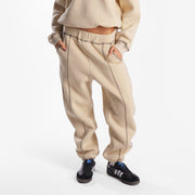 Beige Stitched Pants