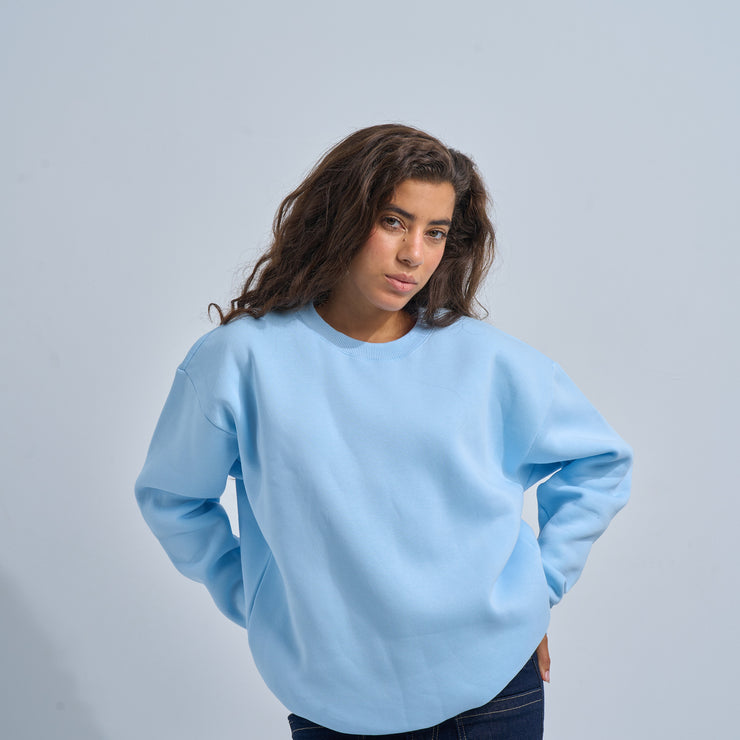 Sky Blue Plain Crewneck