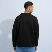 Black Men's Knit V-neck