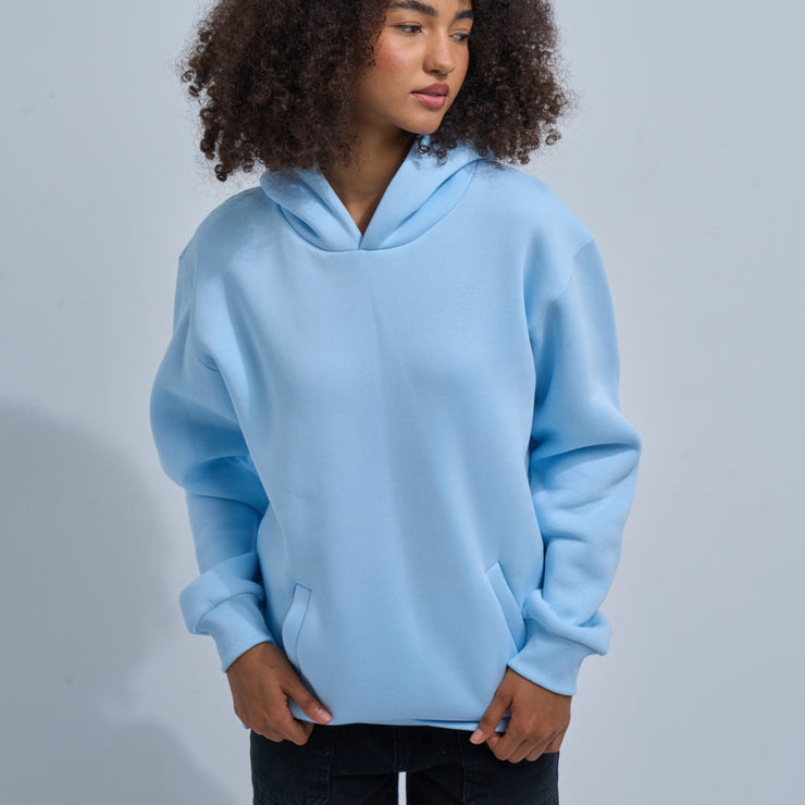 Sky Blue Plain Hoodie