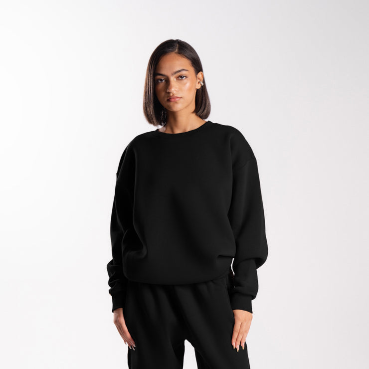 Black Plain Crewneck