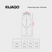 Brown Women's Wavy Jeans