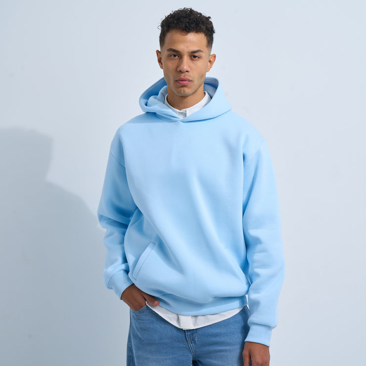 Sky Blue Plain Hoodie