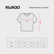 White Ribbed Short Sleeve