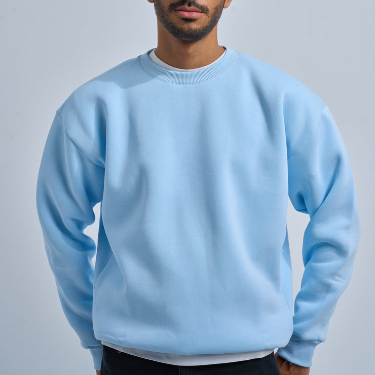 Sky Blue Plain Crewneck