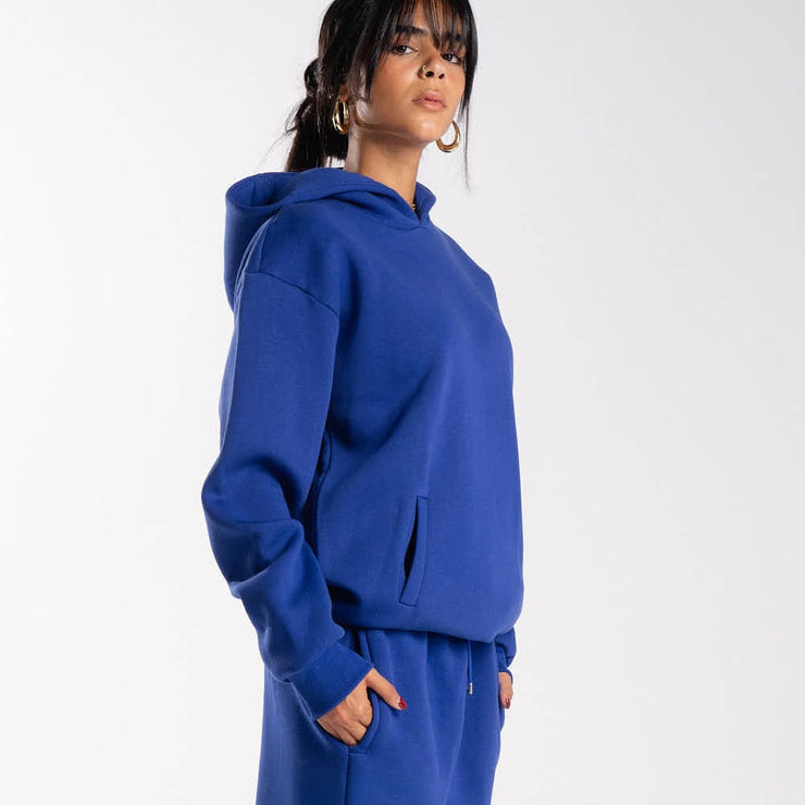 Royal Blue Plain Hoodie