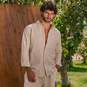 Beige Linen Shirt