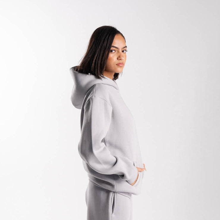 Grey Plain Hoodie