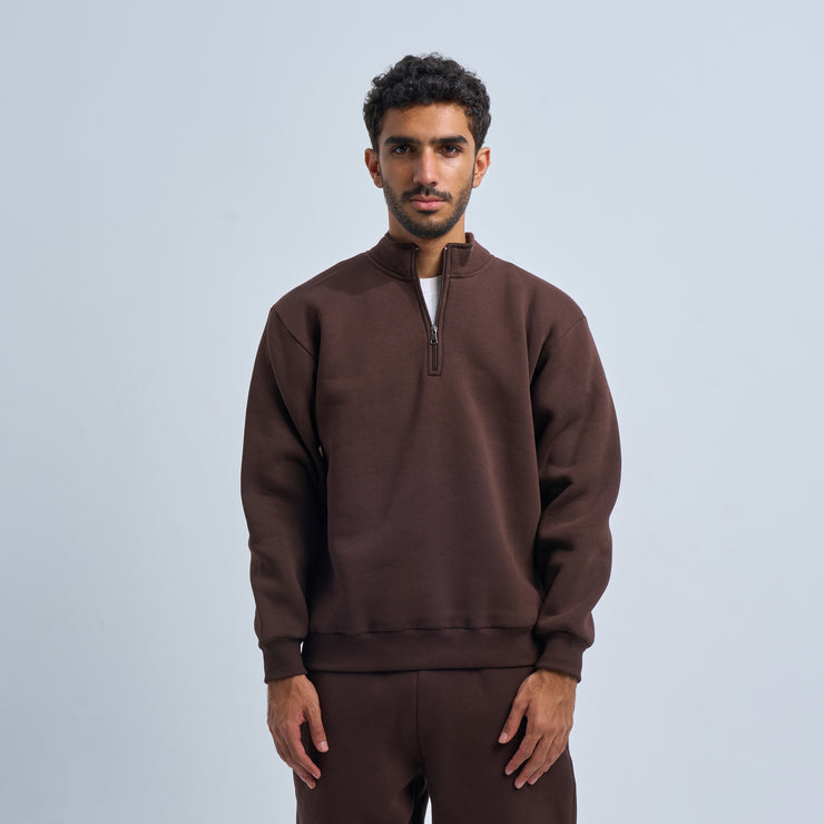 Brown Quarter-Zip