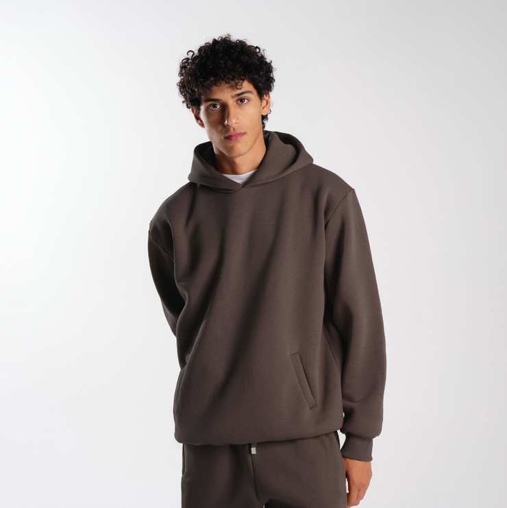 Brown Plain Hoodie