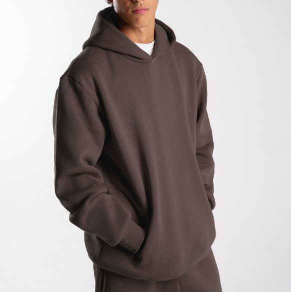 Brown Plain Hoodie