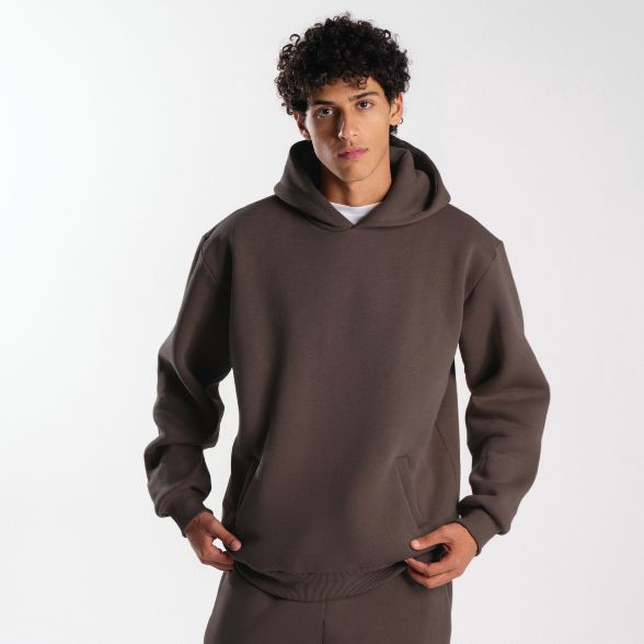 Brown Plain Hoodie