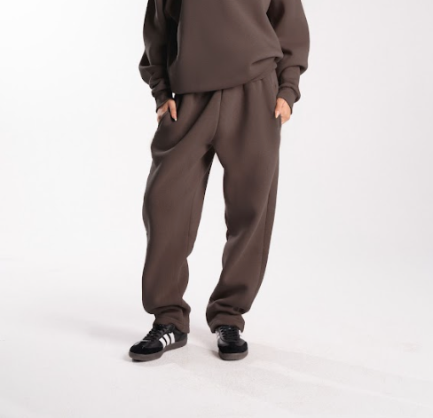 Brown Straight Leg Sweatpants