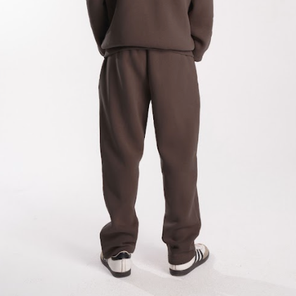 Brown Straight Leg Sweatpants