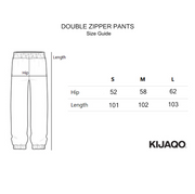 Coffee Double Zipper Pants
